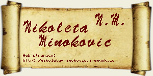 Nikoleta Minoković vizit kartica